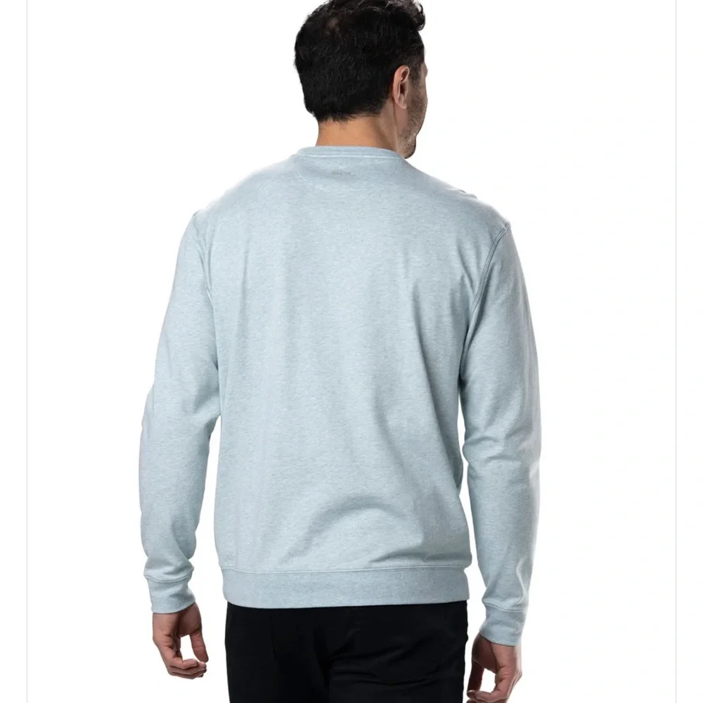 Men's Light Blue Henley Sweater‎
